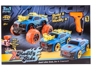 Sportowy, Terenowy Samochód do rozkręcania i skręcania 3w1 TUNING + Wkrętarka, Monster Truck