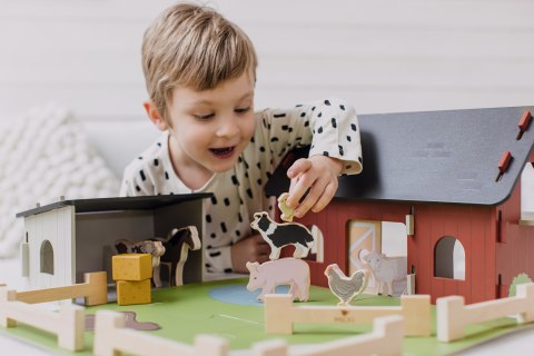 Drewniana farma, zabawka dla dzieci, zwięrzątka na wsi odgrywanie ról Micki Drewniana farma, zabawka dla dzieci, zwięrzątka na wsi odgrywanie ról Micki