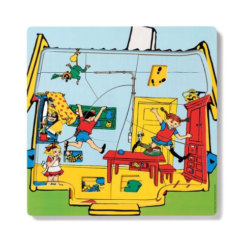 Drewniana układanka puzzle warstwowe Pippi Langstrumpf zabawka dla dzieci