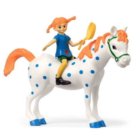Figurka Pippi Langstrumpf zestaw z koniem do zabawy, zabawka dla dzieci koń Figurka Pippi Langstrumpf zestaw z koniem do zabawy, zabawka dla dzieci koń