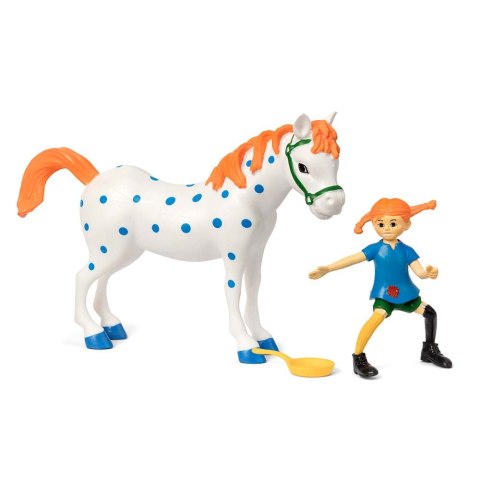 Figurka Pippi Langstrumpf zestaw z koniem do zabawy, zabawka dla dzieci koń Figurka Pippi Langstrumpf zestaw z koniem do zabawy, zabawka dla dzieci koń