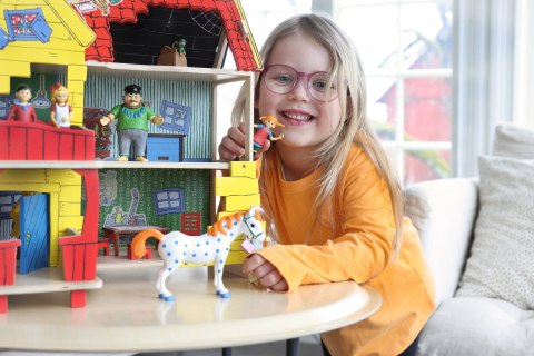 Figurki Ephraim i Panna Prysselius zestaw, Pippi Langstrumpf zabawka dzieci Figurki Ephraim i Panna Prysselius zestaw, Pippi Langstrumpf zabawka dzieci