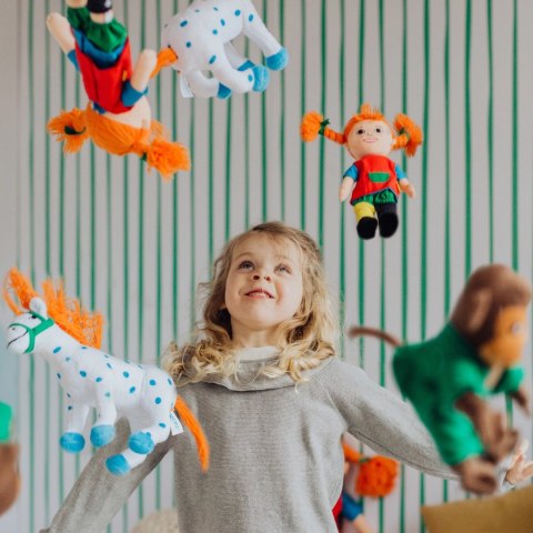 Miękka lalka Pippi Langstrumpf 20 cm, przytulanka, zabawka dla dzieci Miękka lalka Pippi Langstrumpf 20 cm, przytulanka, zabawka dla dzieci