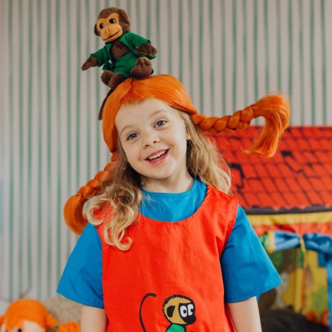 Peruka Pippi Langstrumpf kostium przebranie dla dzieci na bal przebierańców