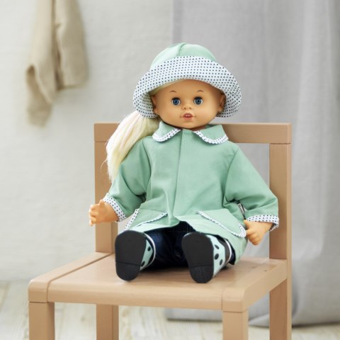 Przeciwdeszczowa kurtka i czapka dla lalki 45 cm ubrania dla lalek Skrallan