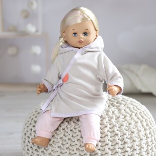 Szlafrok dla lalki 45 cm, zabawa w przebieranie lalek, ubranka, Skrallan