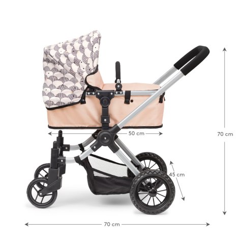 Wózek dla lalek premium 3 w 1, gondola, spacerówka i nosidełko, Skrallan Wózek dla lalek premium 3 w 1, gondola, spacerówka i nosidełko, Skrallan