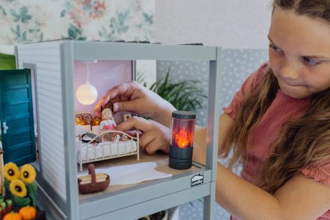 Wyposażenie domku dla lalek kominek zestaw, zabawka dla dzieci salon Lundby Wyposażenie domku dla lalek kominek zestaw, zabawka dla dzieci salon Lundby
