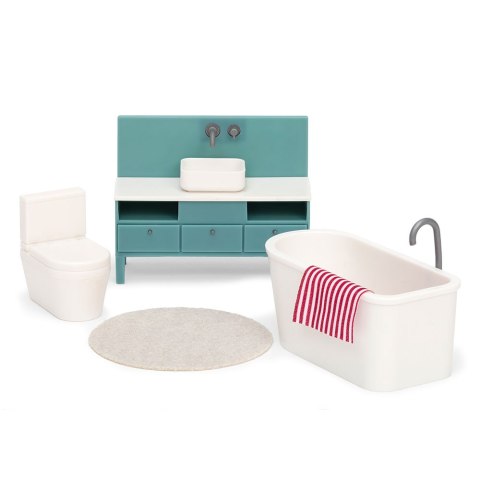 Zestaw mebli do łazienki do domku dla lalek basic, meble łazienkowe, Lundby Zestaw mebli do łazienki do domku dla lalek basic, meble łazienkowe, Lundby