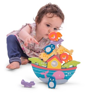 Arka Noego, zabawka balansująca, figurki, statek, zwierzątka, Le Toy Van