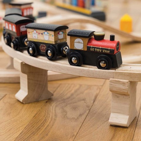 Drewniana kolejka Londyn 120 elementów, tory pociąg zabawka Le Toy Van Drewniana kolejka Londyn 120 elementów, tory pociąg zabawka Le Toy Van