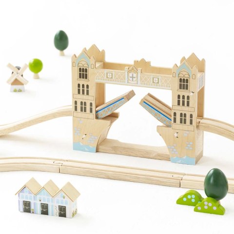 Drewniana kolejka Londyn 120 elementów, tory pociąg zabawka Le Toy Van Drewniana kolejka Londyn 120 elementów, tory pociąg zabawka Le Toy Van