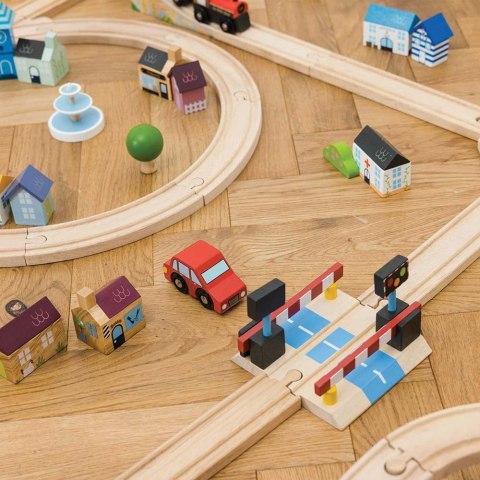 Drewniana kolejka Royal Express zestaw 180 elementów tory pociąg Le Toy Van