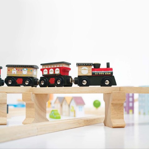 Drewniana kolejka Royal Express zestaw 180 elementów tory pociąg Le Toy Van