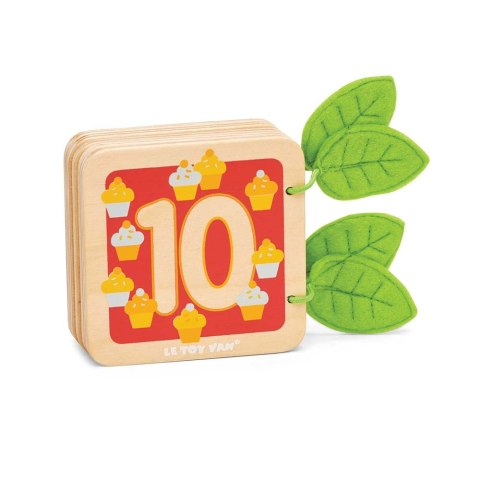 Drewniana książeczka zabawka edukacyjna, nauka liczb, dla dzieci Le Toy Van