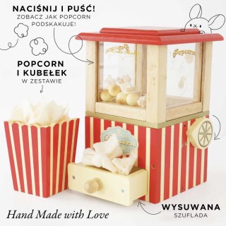 Drewniana maszyna do popcornu, zabawka dla dzieci, gotowanie, Le Toy Van