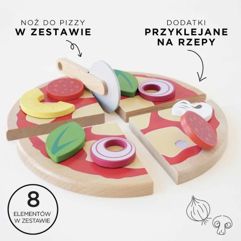 Drewniana pizza zabawka dla dzieci, odgrywanie ról, gotowanie, Le Toy Van Drewniana pizza zabawka dla dzieci, odgrywanie ról, gotowanie, Le Toy Van
