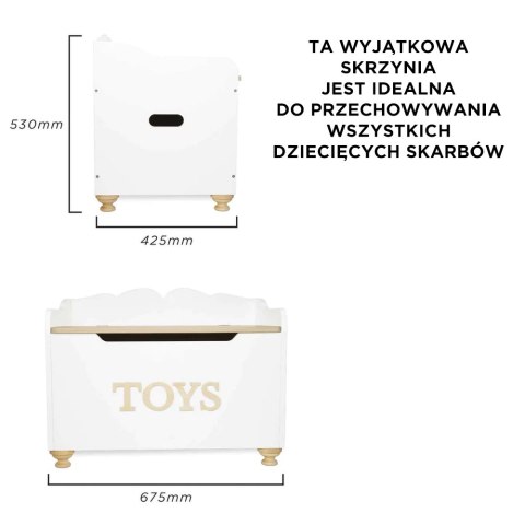 Drewniana skrzynia na zabawki dla dzieci, przechowywanie zabawek Le Toy Van
