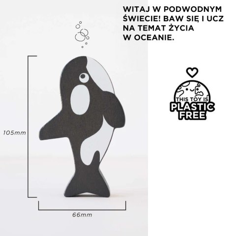 Drewniane figurki rybki, zabawka edukacyjna układanka dla dzieci Le Toy Van