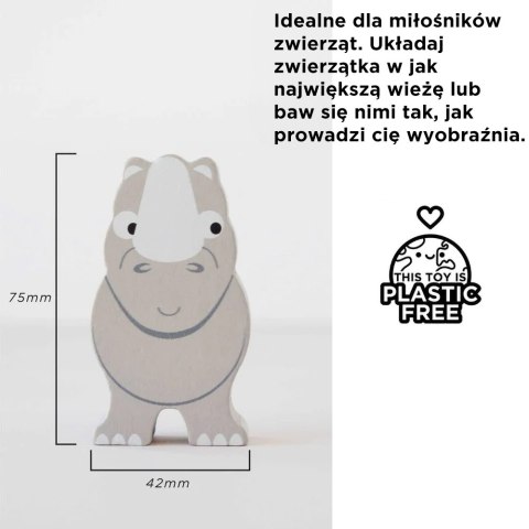 Drewniane figurki zwierzątka afrykańskie, zabawka układanka, Le Toy Van