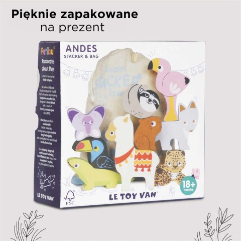 Drewniane figurki zwierzątka górskie, zabawka układanka, dzieci, Le Toy Van Drewniane figurki zwierzątka górskie, zabawka układanka, dzieci, Le Toy Van