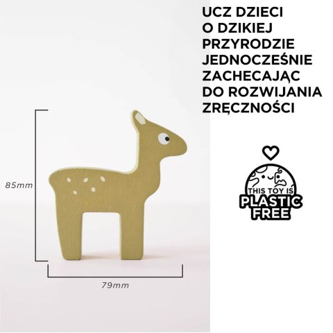 Drewniane figurki zwierzątka leśne zabawka dla dzieci, układanka Le Toy Van