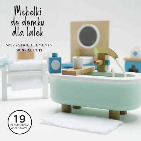 Drewniane mebelki do domku dla lalek łazienka Daisylane, zestaw Le Toy Van