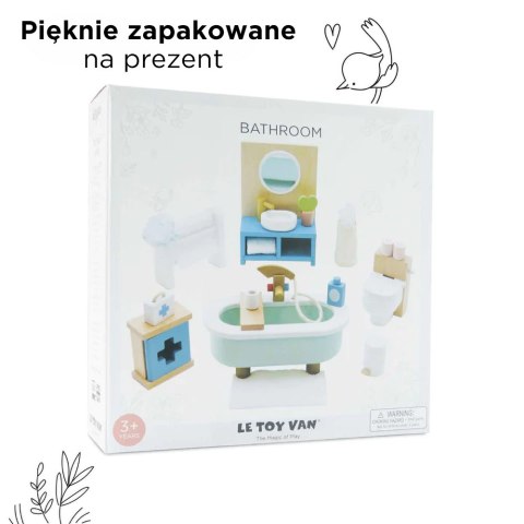 Drewniane mebelki do domku dla lalek łazienka Daisylane, zestaw Le Toy Van