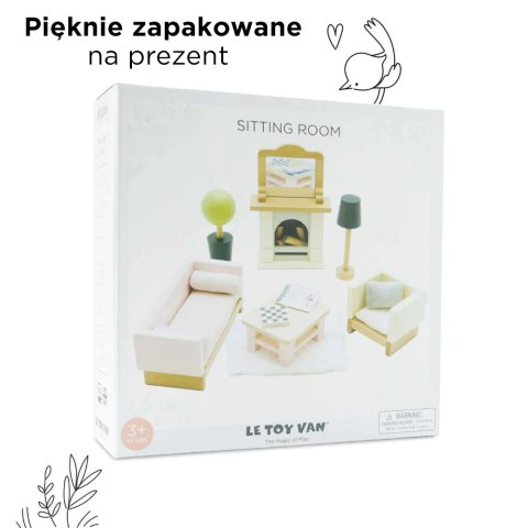 Drewniane mebelki do domku dla lalek salon Daisylane, zestaw Le Toy Van