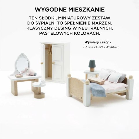 Drewniane mebelki do domku dla lalek sypialnia Daisylane, zestaw Le Toy Van