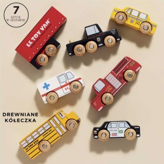 Drewniane samochody zestaw Nowy Jork, zabawka pojazdy dla dzieci Le Toy Van