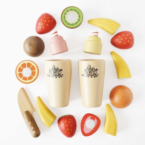 Drewniany blender + zestaw owoców Fruit & Smooth, zabawka dzieci Le Toy Van