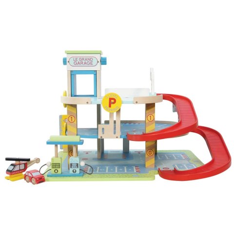 Drewniany garaż wielopoziomowy Le Grand Garage zabawka, dzieci Le Toy Van
