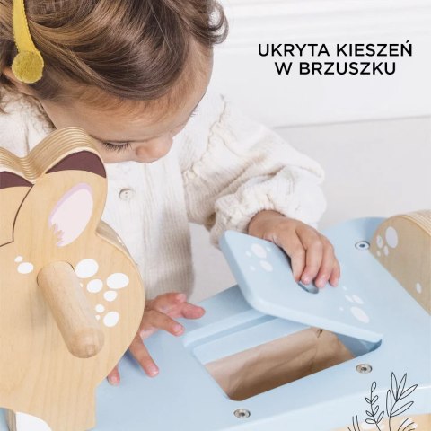 Drewniany pierwszy jeździk jelonek, zabawka na kołach dla dzieci Le Toy Van