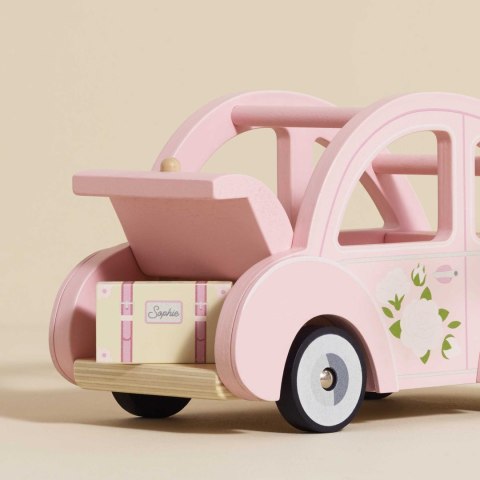 Drewniany różowy samochód retro Sophie, zabawka dla dzieci, auto Le Toy Van Drewniany różowy samochód retro Sophie, zabawka dla dzieci, auto Le Toy Van