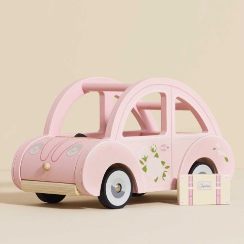 Drewniany różowy samochód retro Sophie, zabawka dla dzieci, auto Le Toy Van Drewniany różowy samochód retro Sophie, zabawka dla dzieci, auto Le Toy Van