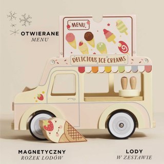 Drewniany samochód retro lodziarnia Dolly, zabawka dla dzieci, Le Toy Van