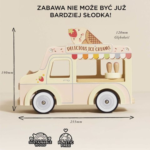 Drewniany samochód retro lodziarnia Dolly, zabawka dla dzieci, Le Toy Van Drewniany samochód retro lodziarnia Dolly, zabawka dla dzieci, Le Toy Van