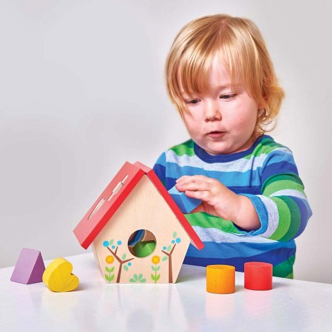 Drewniany sorter kształtów My little bird, zabawka edukacyjna, Le Toy Van