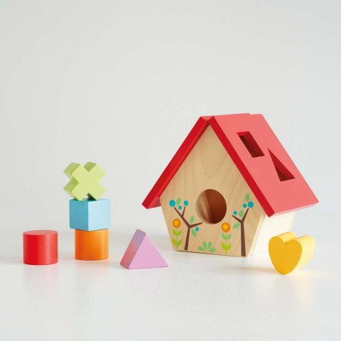 Drewniany sorter kształtów My little bird, zabawka edukacyjna, Le Toy Van