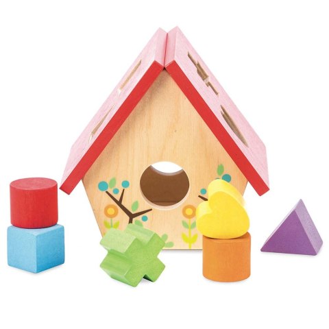 Drewniany sorter kształtów My little bird, zabawka edukacyjna, Le Toy Van