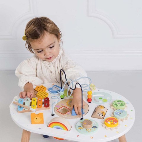 Drewniany stolik edukacyjny sensoryczna zabawka dla dzieci, stół Le Toy Van Drewniany stolik edukacyjny sensoryczna zabawka dla dzieci, stół Le Toy Van