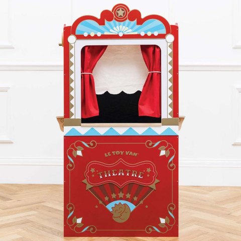 Drewniany teatr lalek Showtime zabawka dla dzieci odgrywanie ról Le Toy Van Drewniany teatr lalek Showtime zabawka dla dzieci odgrywanie ról Le Toy Van