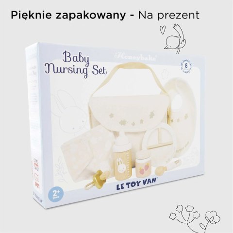 Drewniany zestaw do karmienia lalek, zabawa lalkami, dla dzieci, Le Toy Van