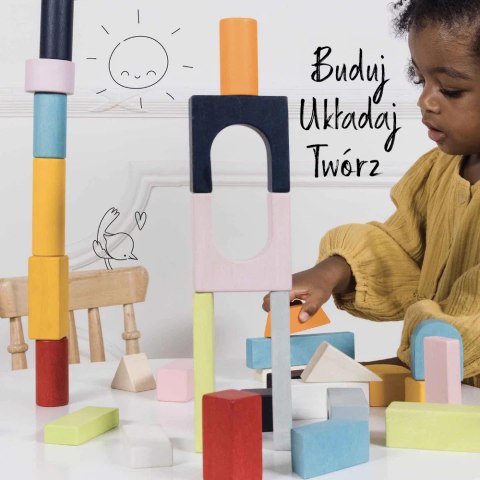 Klocki drewniane w siatce - 60 sztuk Le Toy Van Drewniane klocki zestaw 60 sztuk zabawka edukacyjna dla dzieci, Le Toy Van Klocki drewniane w siatce - 60 sztuk Le Toy Van Drewniane klocki zestaw 60 sztuk zabawka edukacyjna dla dzieci, Le Toy Van