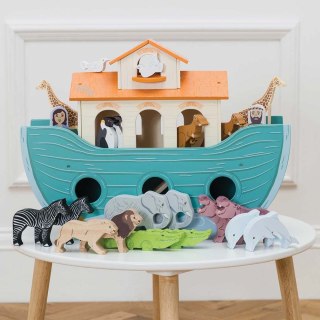 Wielka Arka Noego, zabawka dla dzieci, figurki statek zwierzątka Le Toy Van
