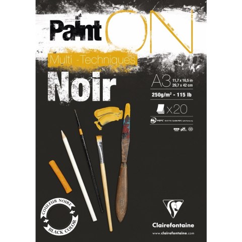 Blok papieru Czarny A3, 250 g, 20 ark. Blok papieru Czarny A3, 250 g, 20 ark.