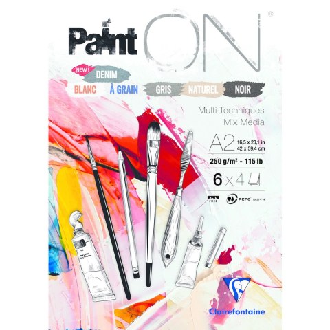 Blok papieru Mixmedia 6 kolorów A2, 250g Blok papieru Mixmedia 6 kolorów A2, 250g