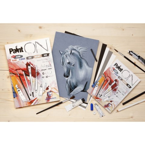 Blok papieru Mixmedia 6 kolorów A2, 250g Blok papieru Mixmedia 6 kolorów A2, 250g