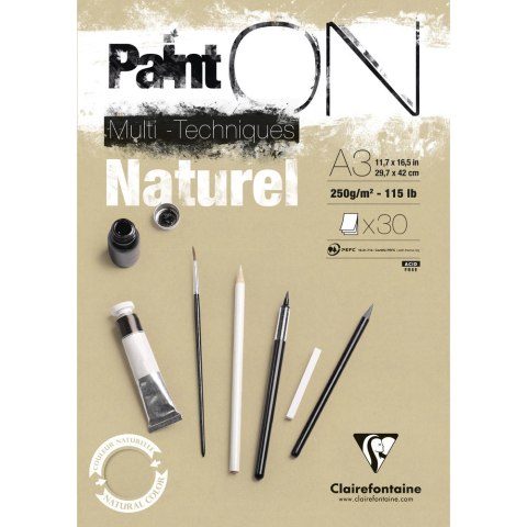 Blok papieru Naturalny A3, 250 g, 30 ark Blok papieru Naturalny A3, 250 g, 30 ark